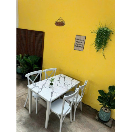 Bistro 02 : Bàn Ăn 1m2 - Vân Đá Cẩm Thạch